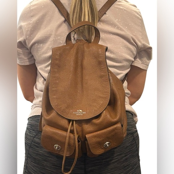 Coach Billie Brown Leather Backpack main image 7